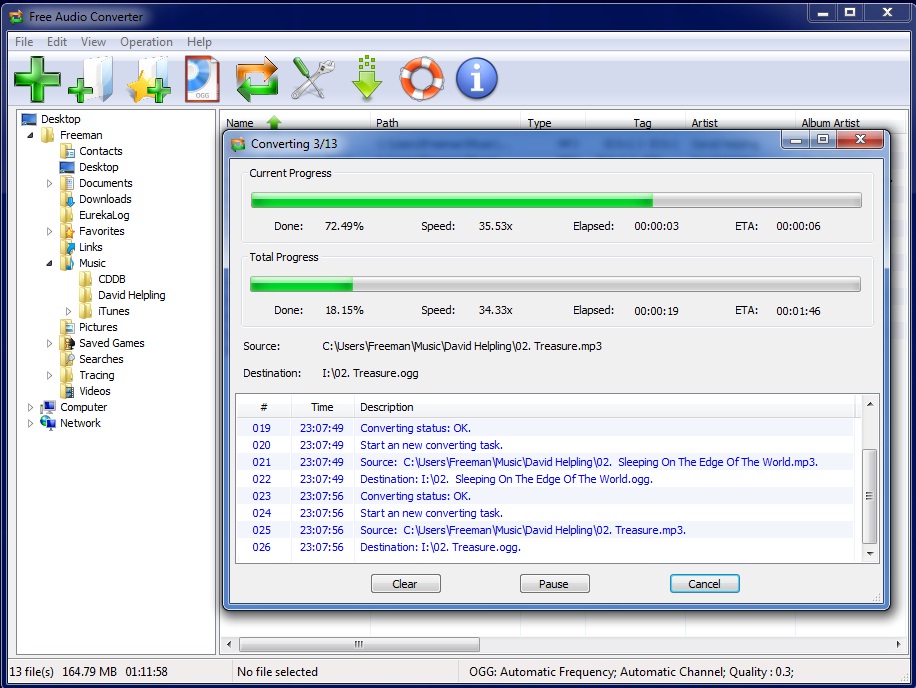 Click to view Free Audio Converter 7.6.0 screenshot