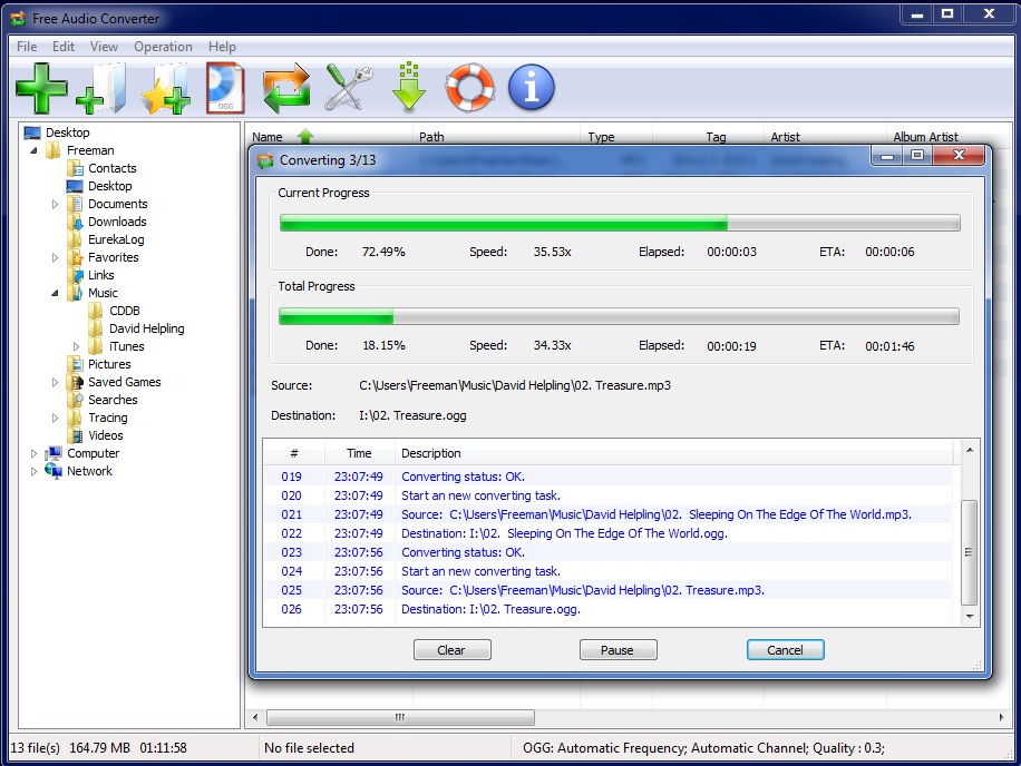 Free Audio Converter screenshot